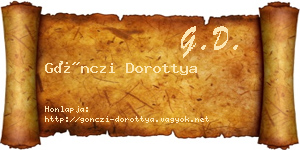 Gönczi Dorottya névjegykártya